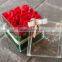 Special custom square flower paper box with preserve floral foam flower gift box