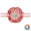 fashion baby hair accessories crochet band with flower baby elastic headband