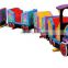 (HD-10301 )Cartoon Baby Face 8 Seats Fiberglass Train with Tracks Train Ride, kids amusement ride electric toy train sets