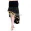 Hot selling sexy women dance skirts,ladies elegant belly dance bias skirt with sequin margin