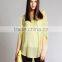 wholesale Embroidered Summer Yellow Tunic Top, fancy top,lady blouse & top