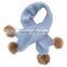 Myfur New Design Removable Raccoon Fur Pom Pom Knitted Scarf Real Fur Knitted Kids Scarf