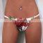 2017 new fashion women roses thong sexy underwear