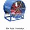 Low noise industrial piping, plant using the axial fan, ventilation fan