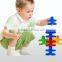 Wooden creative cartoon balance villain blocks toy eductional building block toys for kids