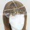 Multi Layers Wave Tassel Head Piece Pearl Beaded Hair Band Head Chain Jewelry