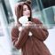Brown bear style warm girls winter hoodies low price good service