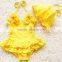 Cute Korea style high quality baby girls one piece swimwear