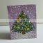 Recyclable decoration custom Christmas shopping paper bag with led light