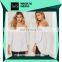 Fashion ladies tops images women's long sleeve off shoulder top