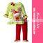2PCS Child Populuar Christmas Set 2017 New Year Girls Princess Suit