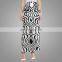 Hotsale Muslim Maxi Dress Elegant Stripe Printing Islamic Dress Abaya High Quality Baju Kurung
