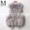 Popular Lovely Fox Fur Vest Beautiful Good Quality Girl Fox Short Fur Vest