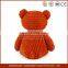 chubby plush orange fabric fat bear