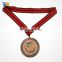 Brazil custom copper award jiu-jitsu medal with ribbon