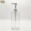 Transparent 500ml Square Plastic Hand/hair Wash Shampoo Bottle