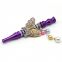 110mm Length  aluminum alloy smoking pipes with colorful beads  tobacoo accessory in animal shape