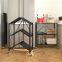 Wholesale Supply Home Black iron Metal Wire 3 Tiers Folding Kitchen Corner Storage Shelf For Storage Kitchenware