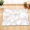 i@home Amazon high quality pink grey marble design polyester shower curtain bathroom
