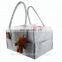 diaper caddy with shoulder belt trim leather pocket edge