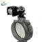Double flange powder pneumatic butterfly valve for cement silo with nylon coated disc