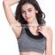Quick dry nylon mixed gray yoga plain custom made sport bra women