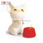 China factory wholesale cat shape magnetic paper clip holder with paper clips