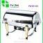 Gold Roll Top Stainless Steel Electric Buffet Chafing Dish for Hotel