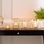 Geometric Elegant Large Gold Metal Pillar Candle Holders Tealight Holders Centerpieces for Wedding and Home Coffee Tables