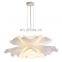 Modern Warm And Romantic White Chandelier LED Flower Restaurant White Metal Chandelier
