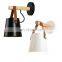 Modern minimalist macaron wood belt iron art led wall lamps for decoration