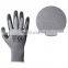 Custom Logo Work Gloves Machine Knitted Black PU Grip Glove for Automotive Industry