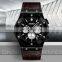 fashion SKMEI 9157 large dial men wristwatch chronograph quartz leather watch