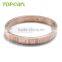 Topearl Jewelry Roman Numeral Bangle Stainless Steel Bangle Rose Gold Bangle MEB402