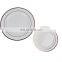 175 Pieces Set Premium Party Rose Gold Rim Plastic Cup With Plate, Spoon, Knife And Forks Disposable Dinnerware Set