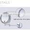2021 Stainless Steel Decorative 360 Degree Rotation Wall Mirror 5X Magnifying Round household LED Wall Mirror with LED Lights