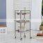 Beauty Salon Spa Rolling Trolley 3 Storage Trays With Dryer Holders