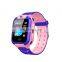 Fashion sos phone watch kids smartwatch Q12B wristwatches gps tracker for child touch screen flashlight