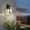 Creative Glass Box Iron Golden Triangle Rural Outdoor Indoor Balcony Bedroom Bar Restaurant Wall Lamp Sconces