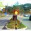 Wholesale waterproof yellow LED solar powered flashing warning traffic light