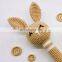 Best Price Crochet bunny rattle pattern, baby wooden rattle Handmade Kid's Toy Vietnam Supplier Cheap Wholesale