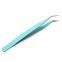 Professional eyelash grafting tweezers High precision eyelash hairdresser special flowering tool clip Blue