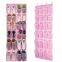 Over The Door Shoe Organizer, Hanging Shoe Organizer with 24 Mesh Large Pockets Door Shoe Rack Organizer for Men Women Kids Hanging Shoe Storage Bag