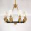 Antique Style Fabric Lamp Shade Bronze French Brass Chandelier