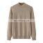 Winter Casual Pullover Basic Style Half High Neck Solid Color 100% Pure Cashmere Sweater Knitted Crew Neck Pullover