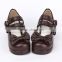 4.5 CM pink bow campus Lolita shoes for girls