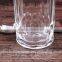 glass beer drinking mug with handle/wholesale clear glass drinking mug china supply