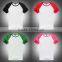 Bulk in Stock,Sublimation Blank color shoulder T shirt,95%Cotton 5%lycra,low Price,small MOQ,S-XXXL size