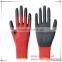 high quality orange latex coated glove working cotton glove rubber safety glove
