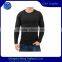 Wholesale Round Neck Solid Color Plain Black Mens Long Sleeve Tshirt